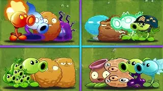 4 Best Team ONLY PEA & NUT Plants Battlez - Who Will Win? - PvZ 2 Team Plants vs Team Plants