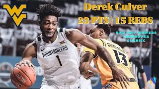 Derek Culver West Virginia Mountaineers 23 PTS 15 REBS vs VCU Rams | Bad Boy Mowers Crossover