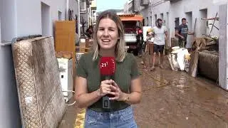 Veïns i restauradors de les Cases d'Alcanar comencen els treballs de neteja de les zones afectades
