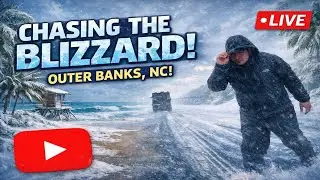 🔴LIVE CHASING--North Carolina Blizzard from the Outer Banks