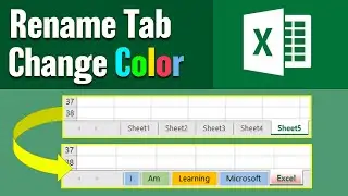 How to Rename and Change Tab Color in Excel Easy