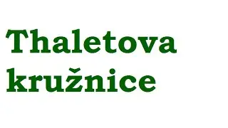Thaletova kružnice - trojúhelník, kružnice vepsaná