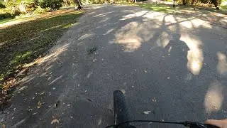 Riding a trail at Snyder Park Ft. Lauderdale Florida