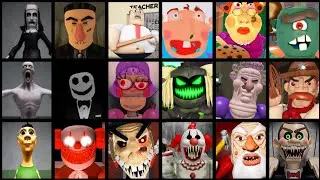 Run from the nun, MR FUNNY, RUN FROM SCP MONSTERS,EVIL GRANDMA ROBLOX JUMPSCARES 