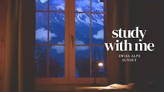 2-HOUR STUDY WITH ME 🏔️ in SWITZERLAND / Mountain View/ Pomodoro 25-5/ 🌧️ Rain Sounds [ambient ver.]