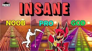 [A Hazbin Hotel] - INSANE - Noob vs Pro vs God (Fortnite Music Blocks)