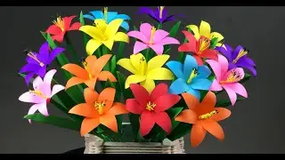 Beautiful Paper Flower Making | Beautiful Paper Flowers | Home Decor | Crafts | DIY | Paper Craft