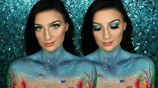 Ocean Makeup Tutorial and Body Paint | Madalyn Cline
