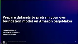 Pre-training foundation models on Amazon SageMaker | Step 1: Prepare data | Amazon Web Services