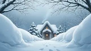 Snow Falling All Day ❄️ | Cozy Luxury Cottage Winter Survival (Ghibli Style) 🏡🔥