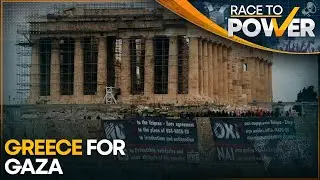 Greek Communist Party Unfurls Banner for Gaza at Landmark Acropolis | Race To Power | WION