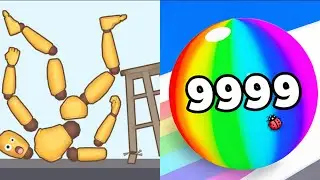 Kick & Break The Ragdoll Games vs Numbers Ball Blend Challenge All Levels Gameplay Android, iOS