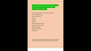 PROSERVE ALCOHOL LICENSE TEST PRIMARY SERVICE PROVIDERS EXAM WITH 100% CORRECT ANSWERS 2024