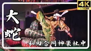 【スサノオの蹴りのキレが凄い❗】和田合同神楽社中🐲大蛇🐲和田地区石見神楽響演大会👹2024.11.24✴️