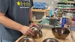 Centering a fused glass round on a mold
