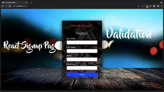 #React #Reacthooks #hooks #coding React Form Validation Using Custom Hooks