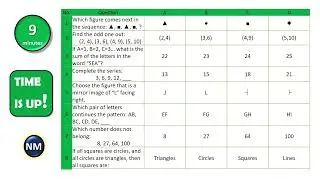 NaMMAT Simulation Test: Part 2 SUBTEST 4 - ABSTRACT REASONING