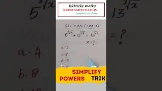 Exponents and Powers | Simplify Power | Surd and Indices Problems #shorts #exponentsandpower #surds