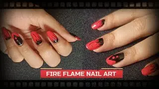 Hot Fire Flame Nail Art || Best for beginners || Hot Look