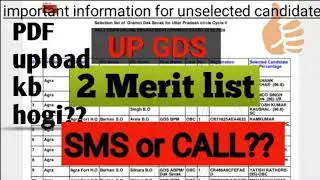 Up  gds 2 merit list 2020