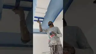 Bedroom ceiling paint in progress #saaditown #construction #karachi #houseforsale