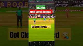 When Sachin Tendulkar Got Clean Bowled 🔥 International Masters League 2025 #rizwanali #cricketshorts