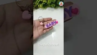 Cute BABY Name Clay Keychain 💕 | Handmade Gift Idea | #shorts #craft #handmade