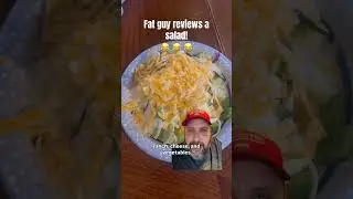 Fat guy reviews a salad! 😂 #funny #review #comedy #skit #shorts