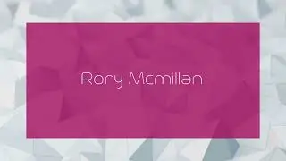 Rory Mcmillan - appearance