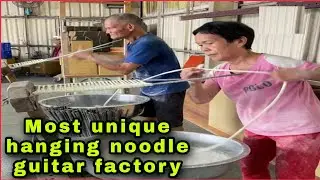 Most unique hanging noodle guitar factory🍝