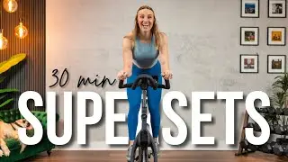 30 min FAT BURNING Supersets Indoor Cycling Workout