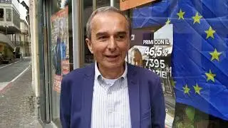Bra: Gianni Fogliato (centrosinistra) nell'ultimo giorno di campagna elettorale, pre-ballottaggio