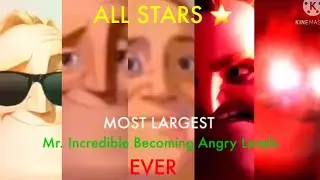 Most Largest Mr. Incredible Becoming Angry Levels - All Stars