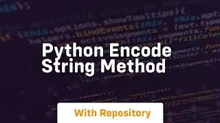 Python encode string method
