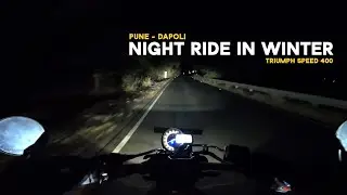 Extreme Night Ride 😱 Pune to Dapoli| 200 KM via Tamhini Ghat | Girl Rider on Triumph Speed 400
