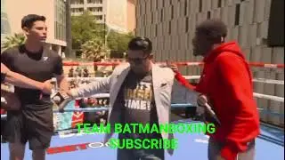 RYAN GARCIA VS EMMANUEL TAGOE HEATED FACE OFF AT THE MEDIA WORKOUTS