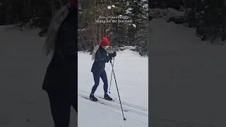 Вид от первого лица: Впервые катаюсь на лыжах ⛷️ | Я стараюсь изо всех сил 😭 #trendingaudio #tren...