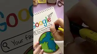 Creative Google-Inspired Front Page Design 🌈  #shorts #nhuandaocalligraphy #frontpage