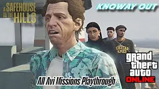 GTA 5 ONLINE - All KnoWay Out Missions - (Avi Schwartzman) Full Playthrough (No Commentary) Ps5.