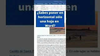 Como poner en horizontal solo una hoja en Word #word #shorts #cursoword #cursodeword #wordgratis