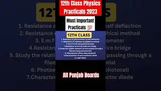 12th class physics important practicals 2023 #shorts #short #viral