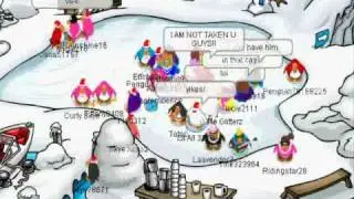 Club Penguin - Lil All 3210 Sliding on Ice at Dock