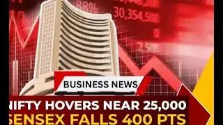 Sensex Falls 450 Points, Nifty Slips Below 25,000 as Markets Turn Volatile