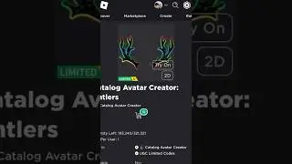 ( Limited UGC Item ) How to get Catalog Avatar Creator: Antlers ROBLOX ( 2023 ) DeanOfficial YT