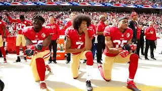 #TakeAKnee. In remembrance of all Black NFL players giving their lives for the white race.