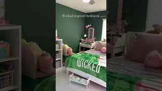 Wicked inspired bedroom! #shortvideo #newyoutuber #shortsviral #kidsbedroomideas #wicked #preppy