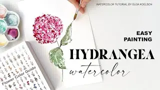 Easy Painting Idea - Watercolor Hydrangea (From 