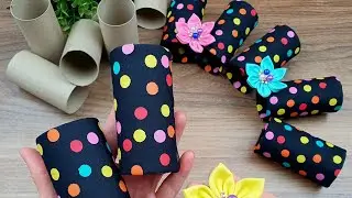 How to make a great organizer for your makeup brushes using toilet paper rolls?