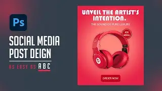 How to Design a Social Media Post in Photoshop | Banner | Facebook, Twitter, X, Instagram, LinkedIn