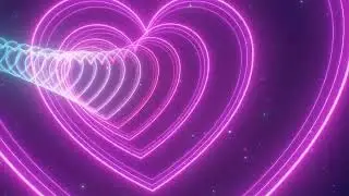 Animated Neon Light Color Changing Love Heart Abstract Tunnel loop Background Rainbow Fast Wallpaper